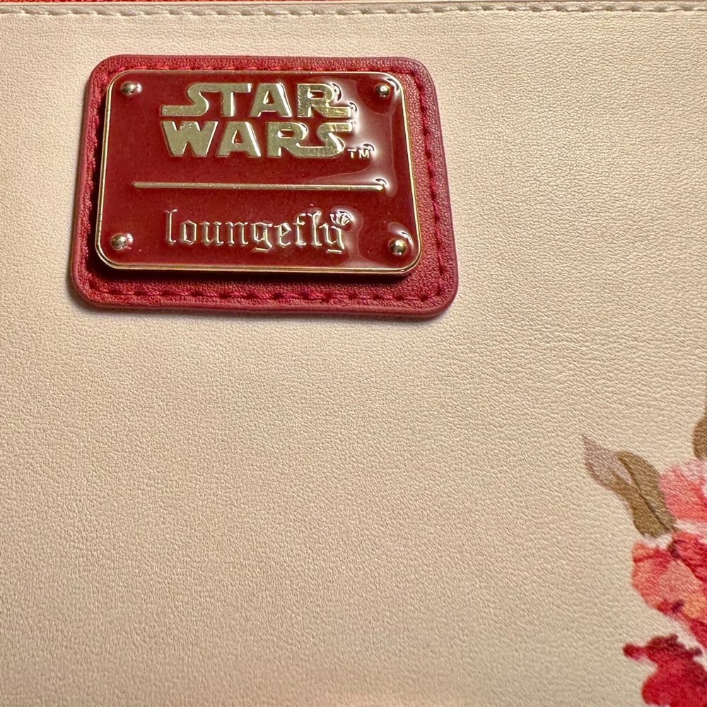 Darth Vader Star Wars Cream and Red Floral Wallet Disney Loungefly Collectible - Picture 9 of 15